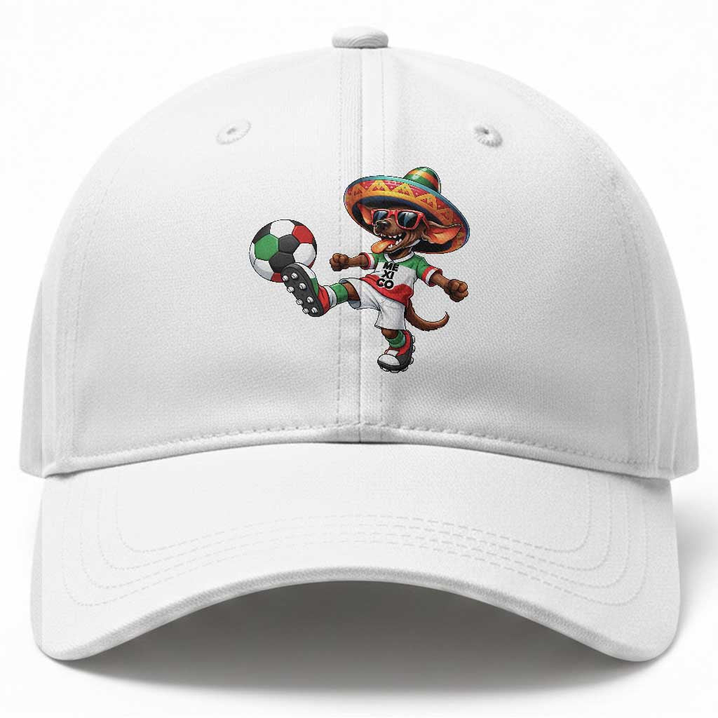 Funny Mexican Xolo Dog Playing Soccer Baseball Cap Football Fan Gift