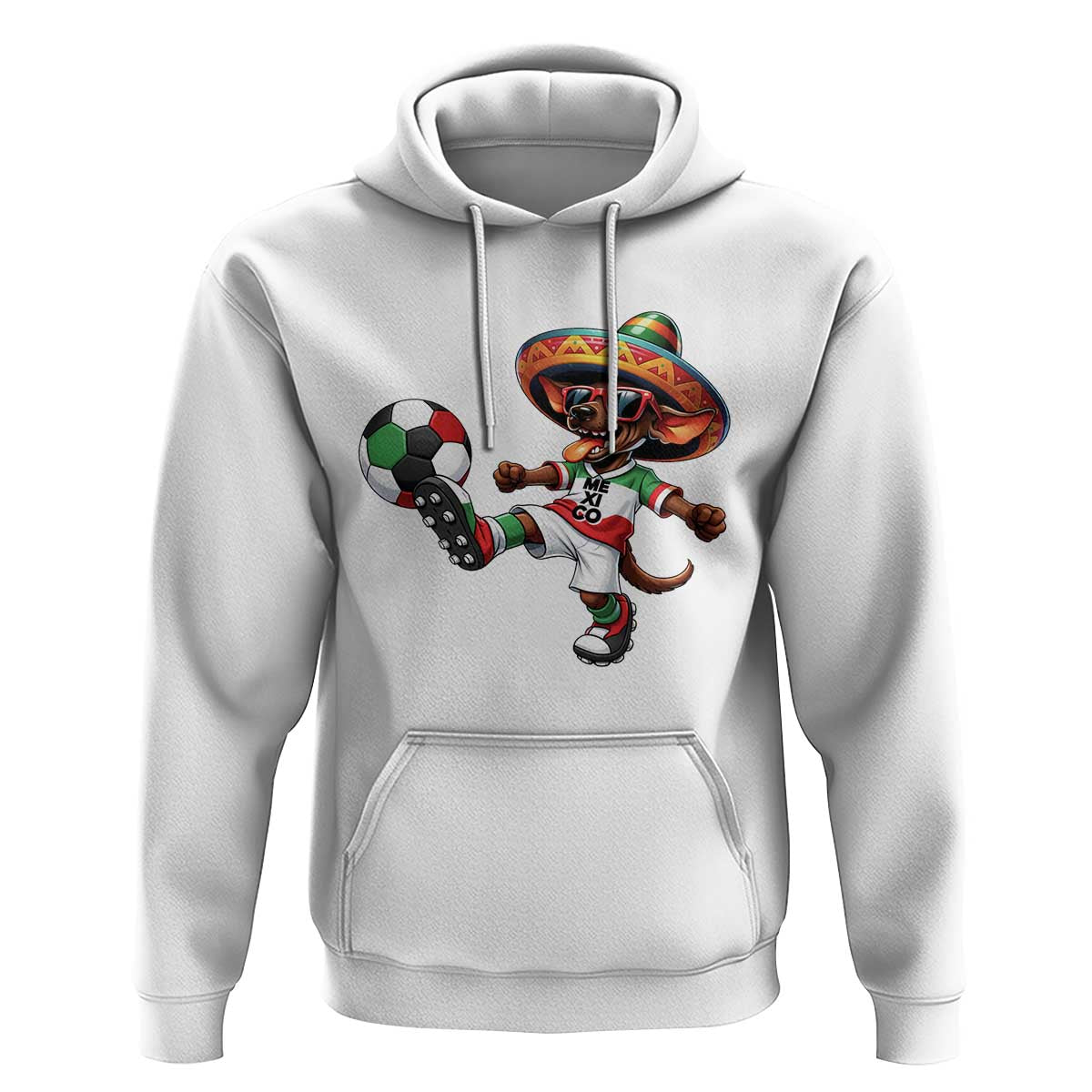 Funny Mexican Xolo Dog Playing Soccer Hoodie Football Fan Gift