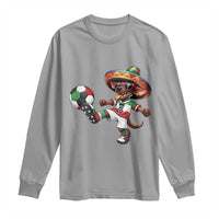 Funny Mexican Xolo Dog Playing Soccer Long Sleeve Shirt Football Fan Gift