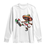 Funny Mexican Xolo Dog Playing Soccer Long Sleeve Shirt Football Fan Gift