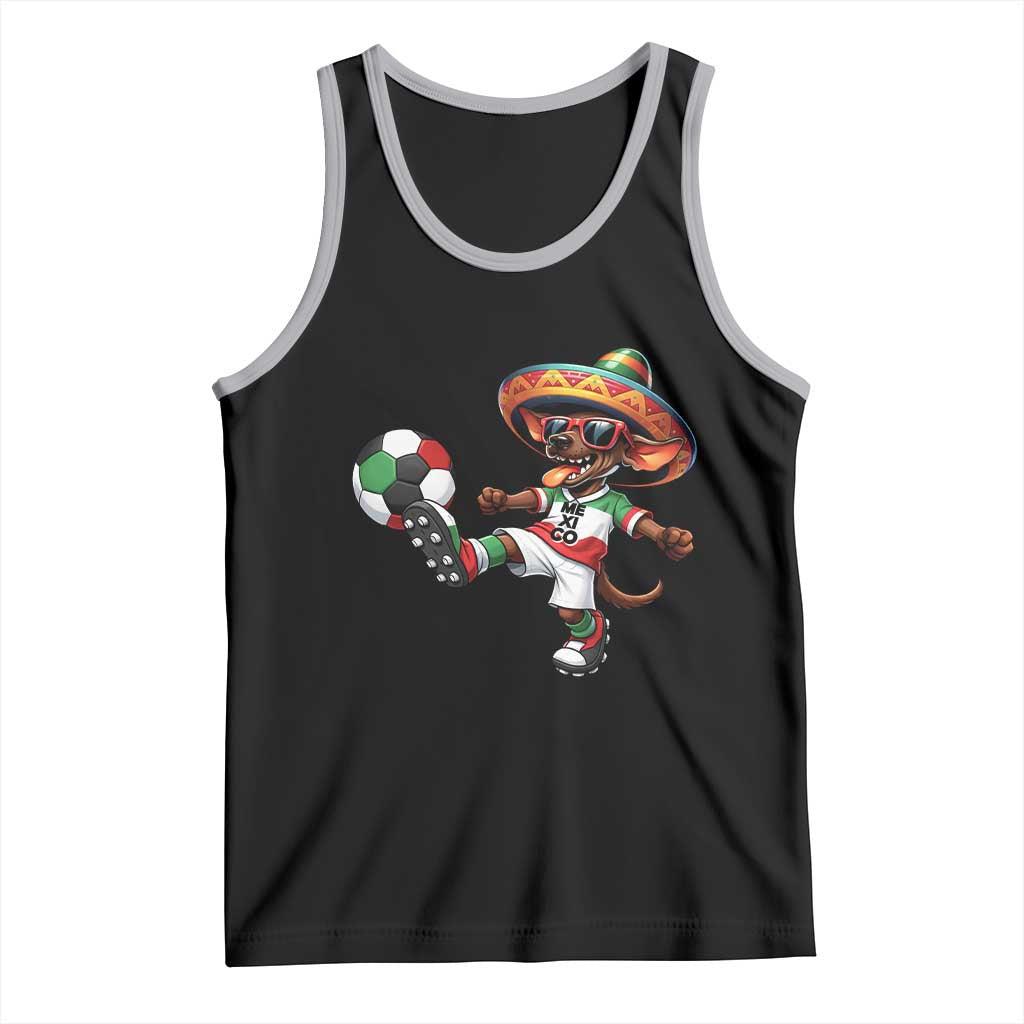 Funny Mexican Xolo Dog Playing Soccer Tank Top Football Fan Gift