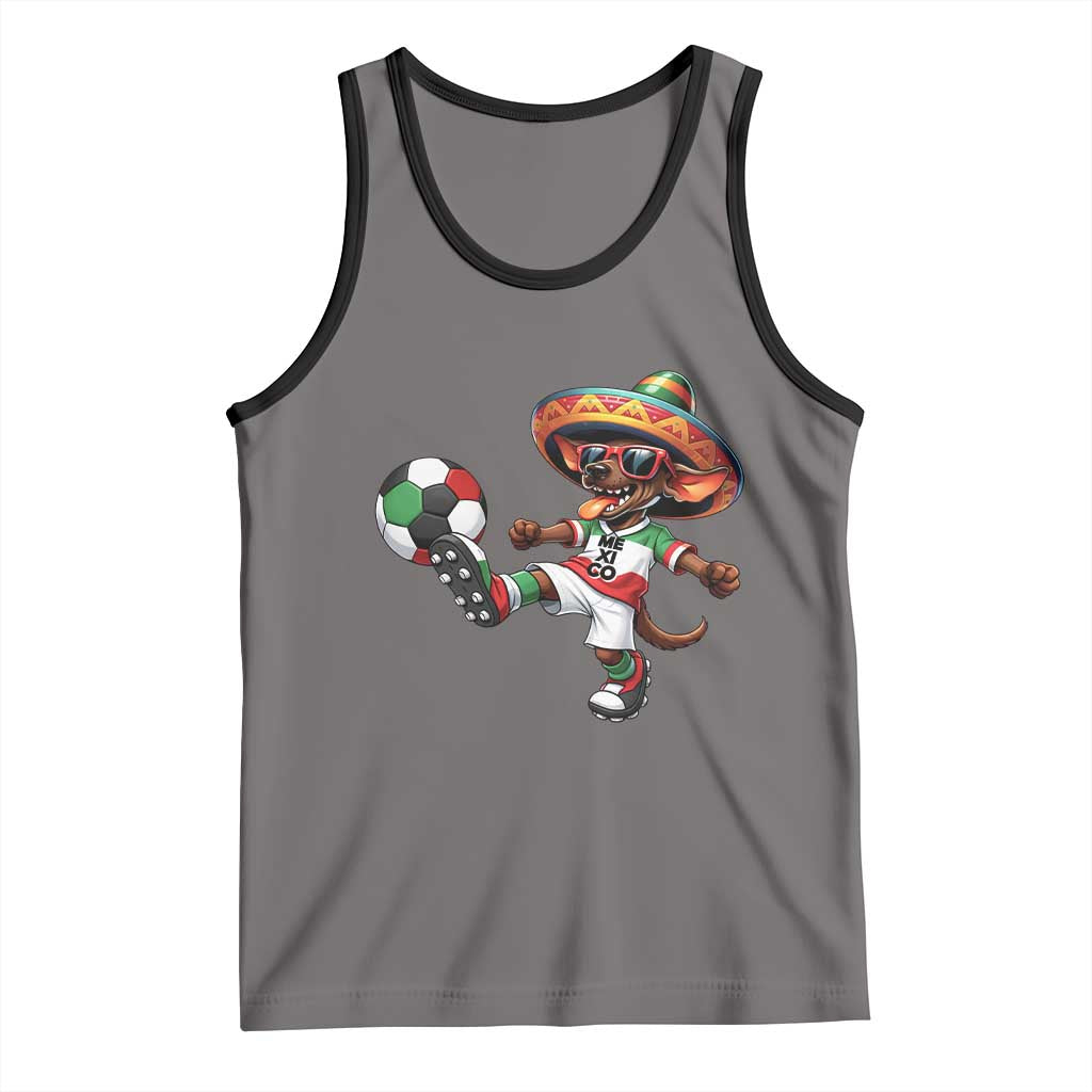 Funny Mexican Xolo Dog Playing Soccer Tank Top Football Fan Gift