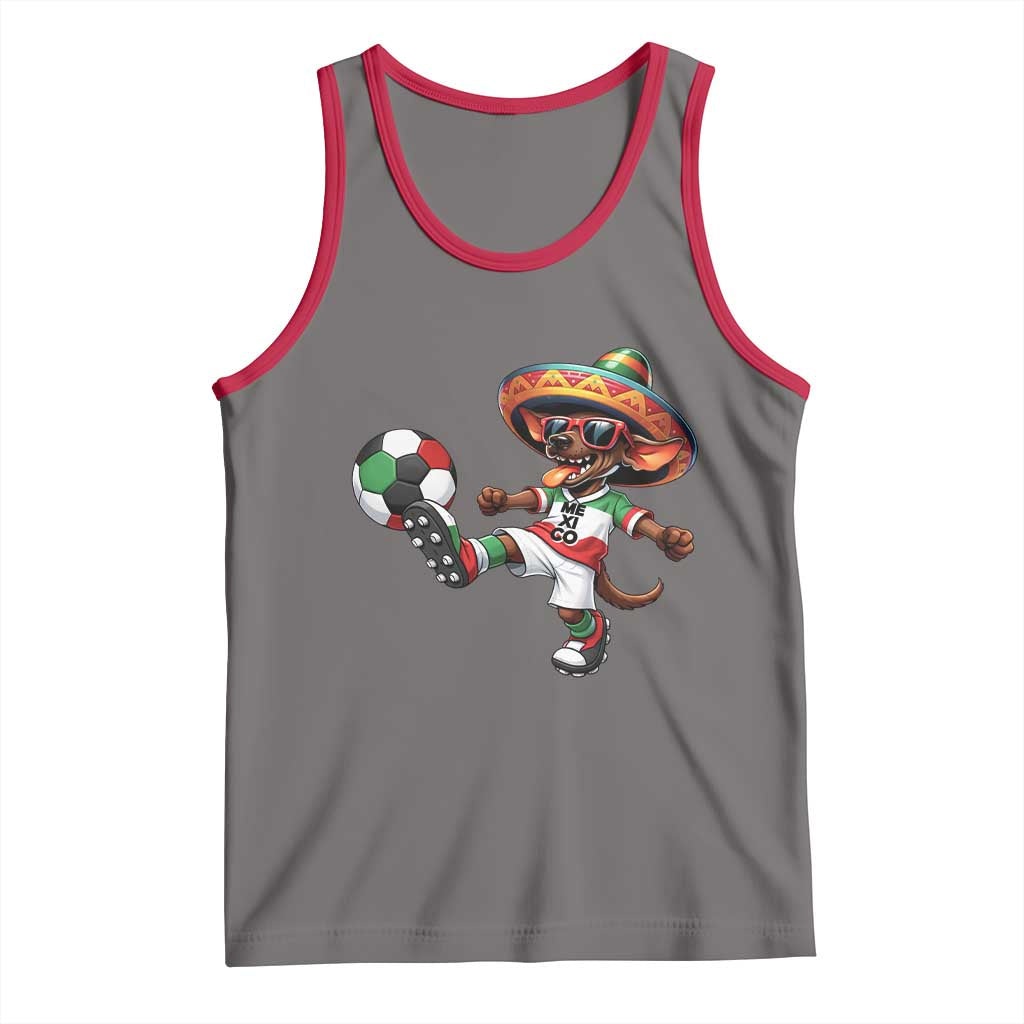 Funny Mexican Xolo Dog Playing Soccer Tank Top Football Fan Gift