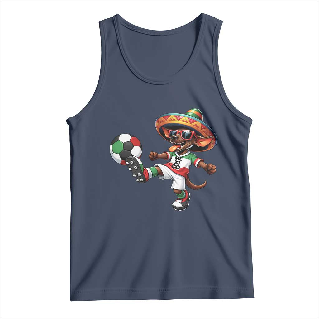 Funny Mexican Xolo Dog Playing Soccer Tank Top Football Fan Gift