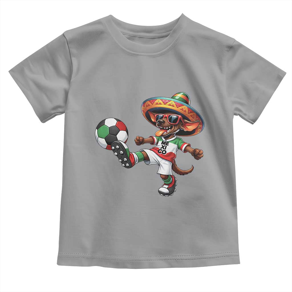 Funny Mexican Xolo Dog Playing Soccer Toddler T Shirt Football Fan Gift