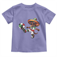 Funny Mexican Xolo Dog Playing Soccer Toddler T Shirt Football Fan Gift