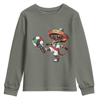 Funny Mexican Xolo Dog Playing Soccer Youth Sweatshirt Football Fan Gift