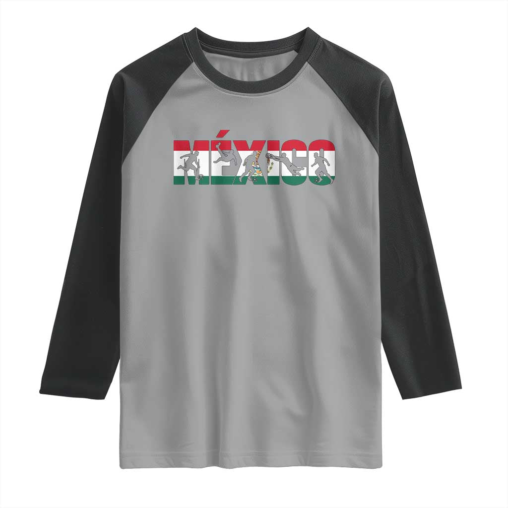 Mexico Soccer Lover Raglan Shirt World Football Fan Gift
