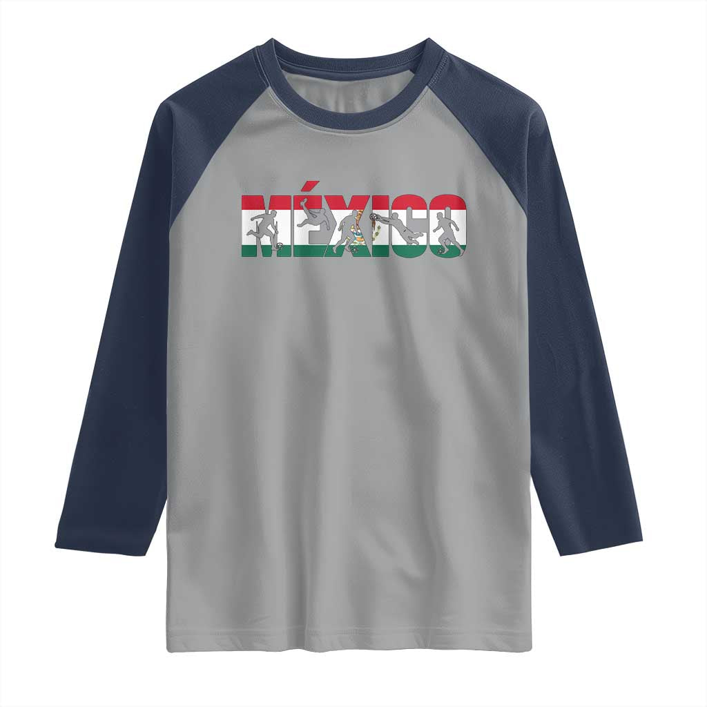 Mexico Soccer Lover Raglan Shirt World Football Fan Gift