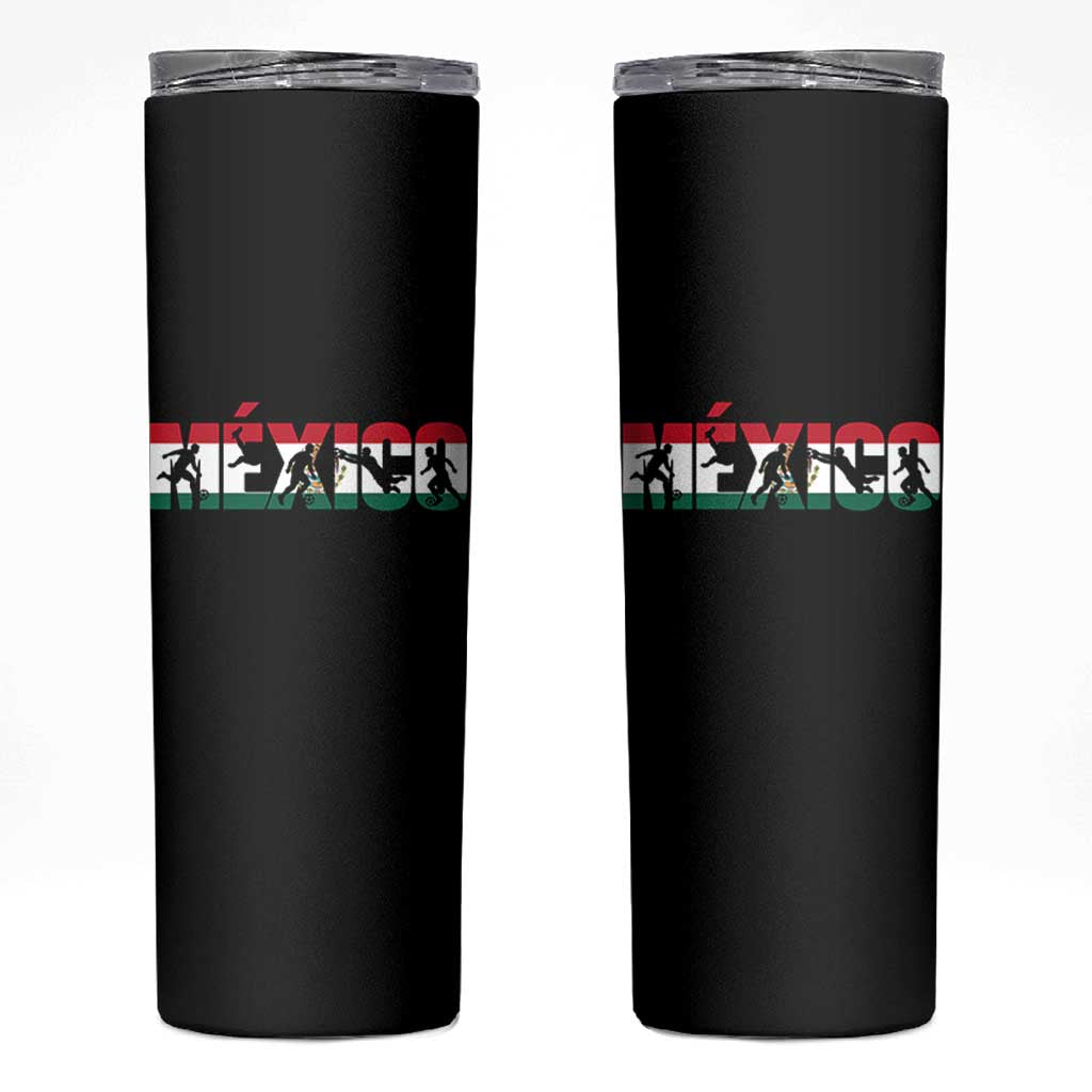 Mexico Soccer Lover Skinny Tumbler World Football Fan Gift