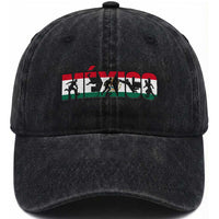 Mexico Soccer Lover Washed Cotton Baseball Cap World Football Fan Gift