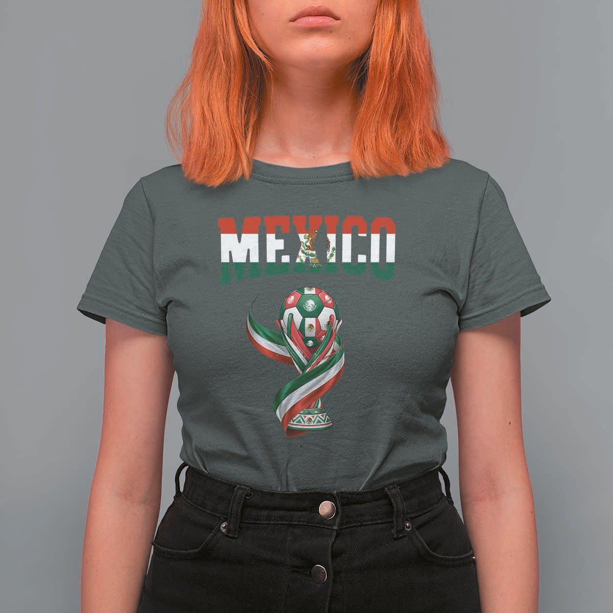 Mexico National Soccer Lover T Shirt For Women Proud Mexican Fan Gift