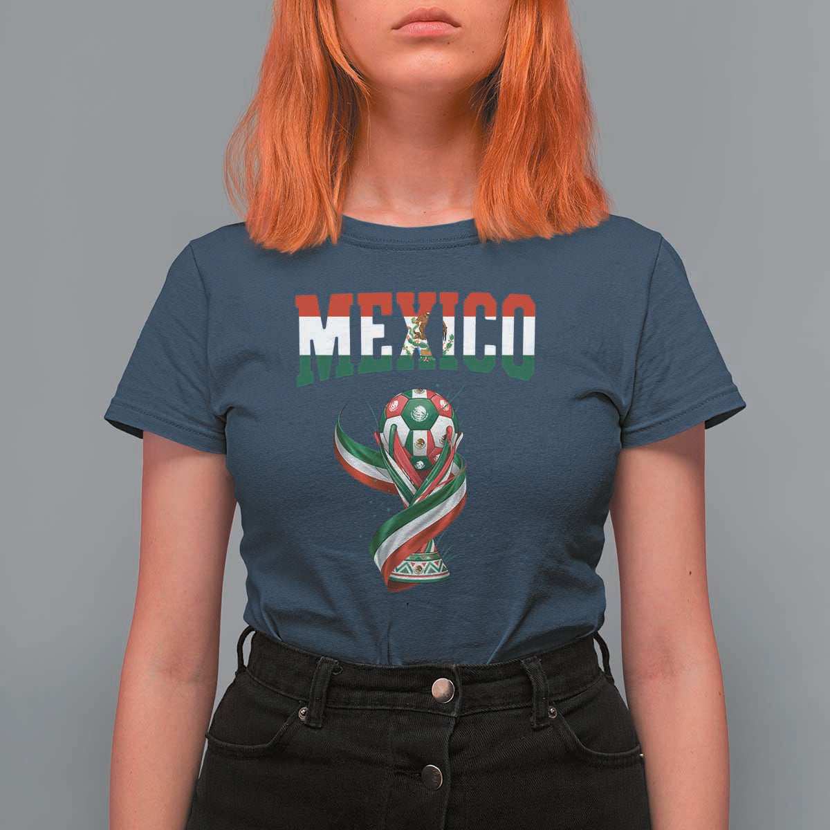 Mexico National Soccer Lover T Shirt For Women Proud Mexican Fan Gift
