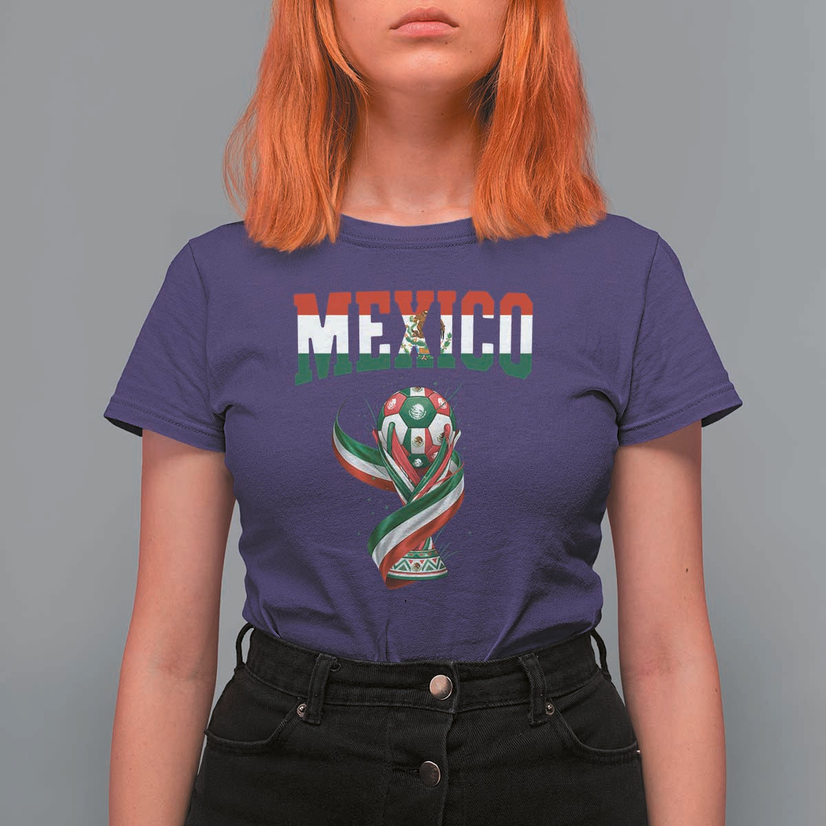 Mexico National Soccer Lover T Shirt For Women Proud Mexican Fan Gift