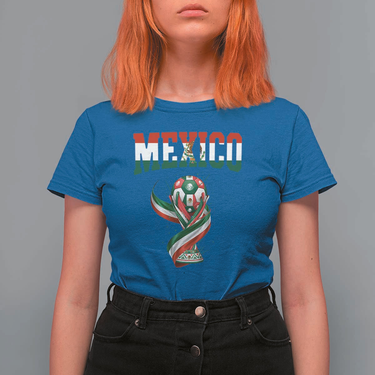 Mexico National Soccer Lover T Shirt For Women Proud Mexican Fan Gift