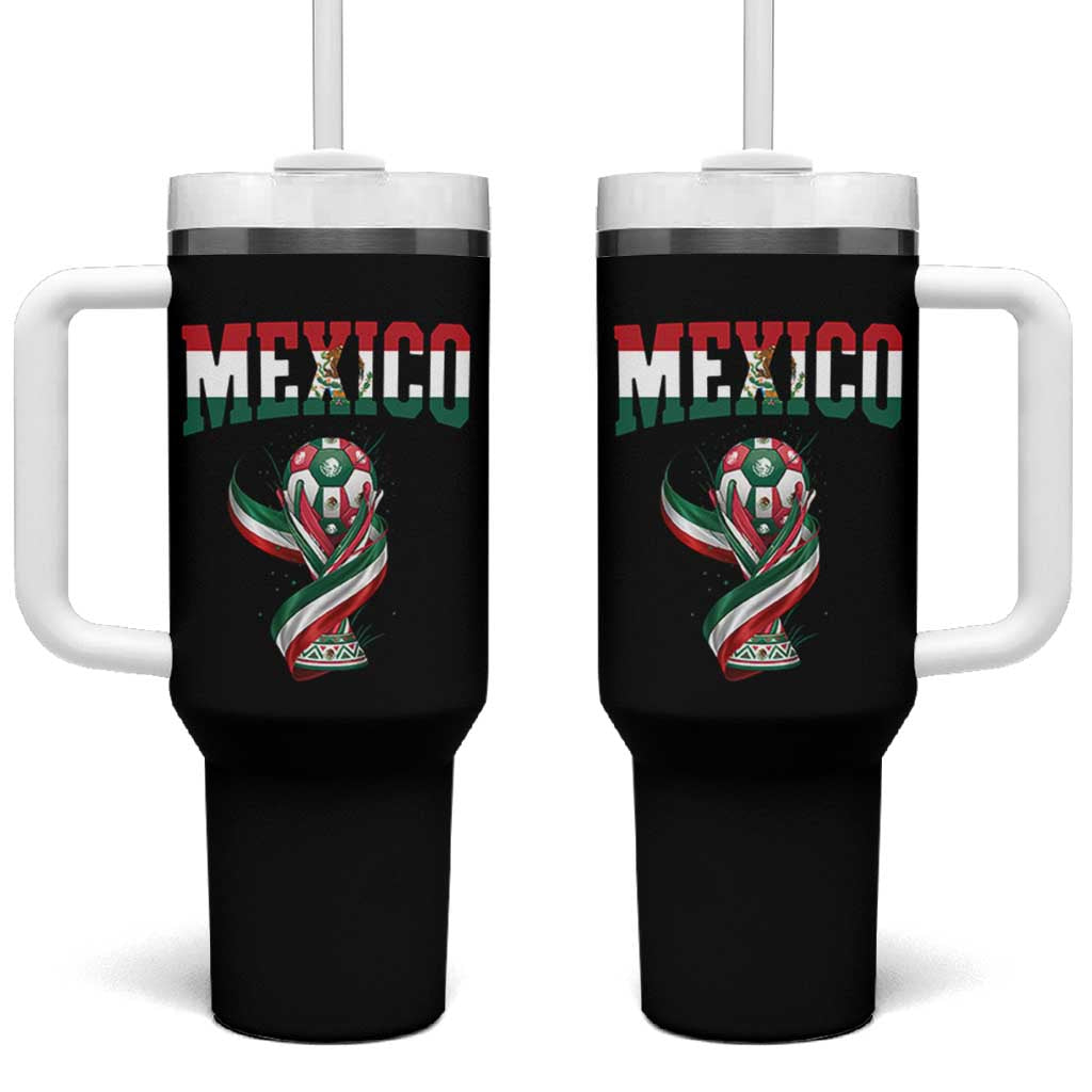 Mexico National Soccer Lover Tumbler With Handle Proud Mexican Fan Gift