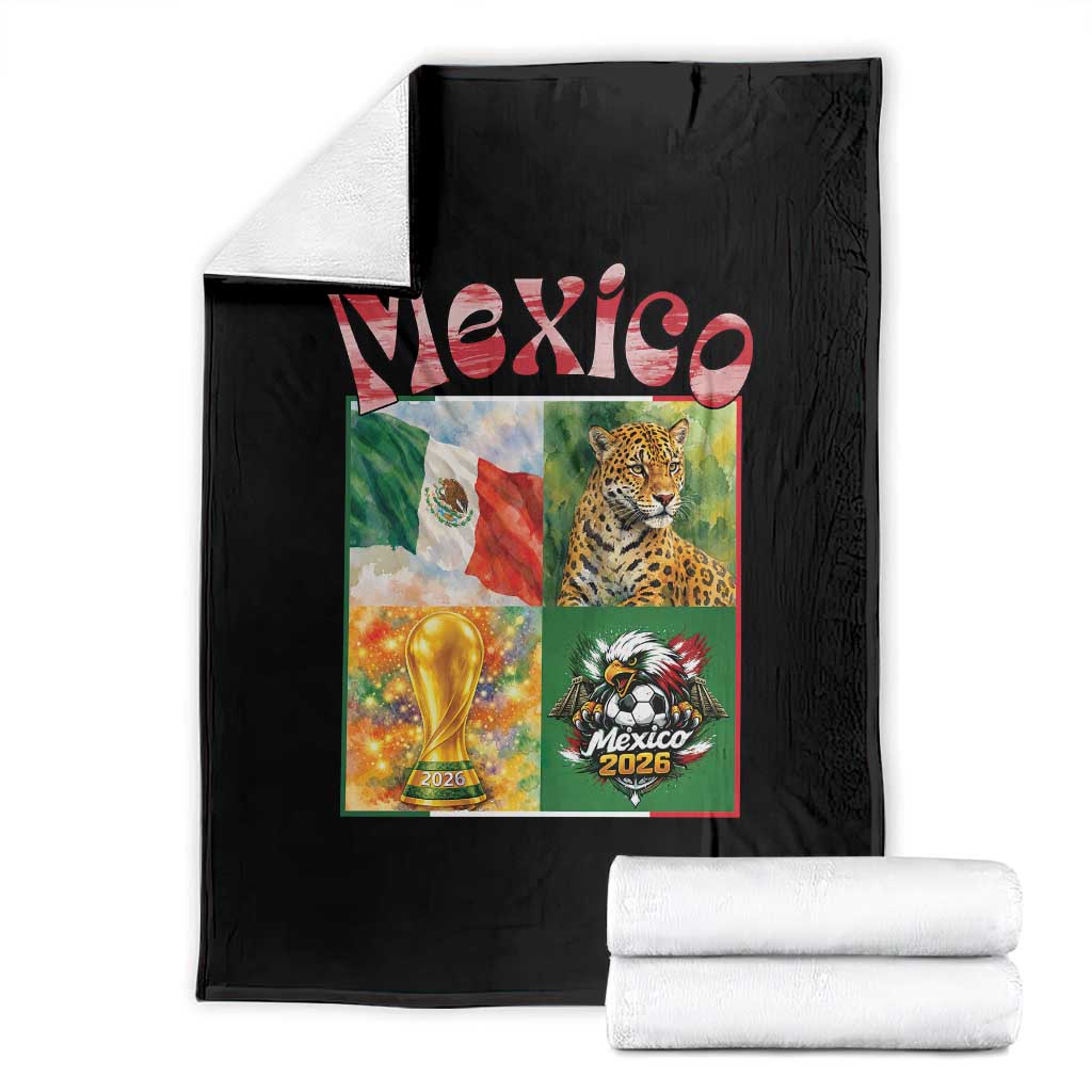 Mexico National Soccer Lover Throw Blanket Patriotic Mexican Fan Gift