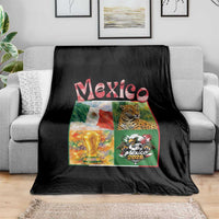 Mexico National Soccer Lover Throw Blanket Patriotic Mexican Fan Gift