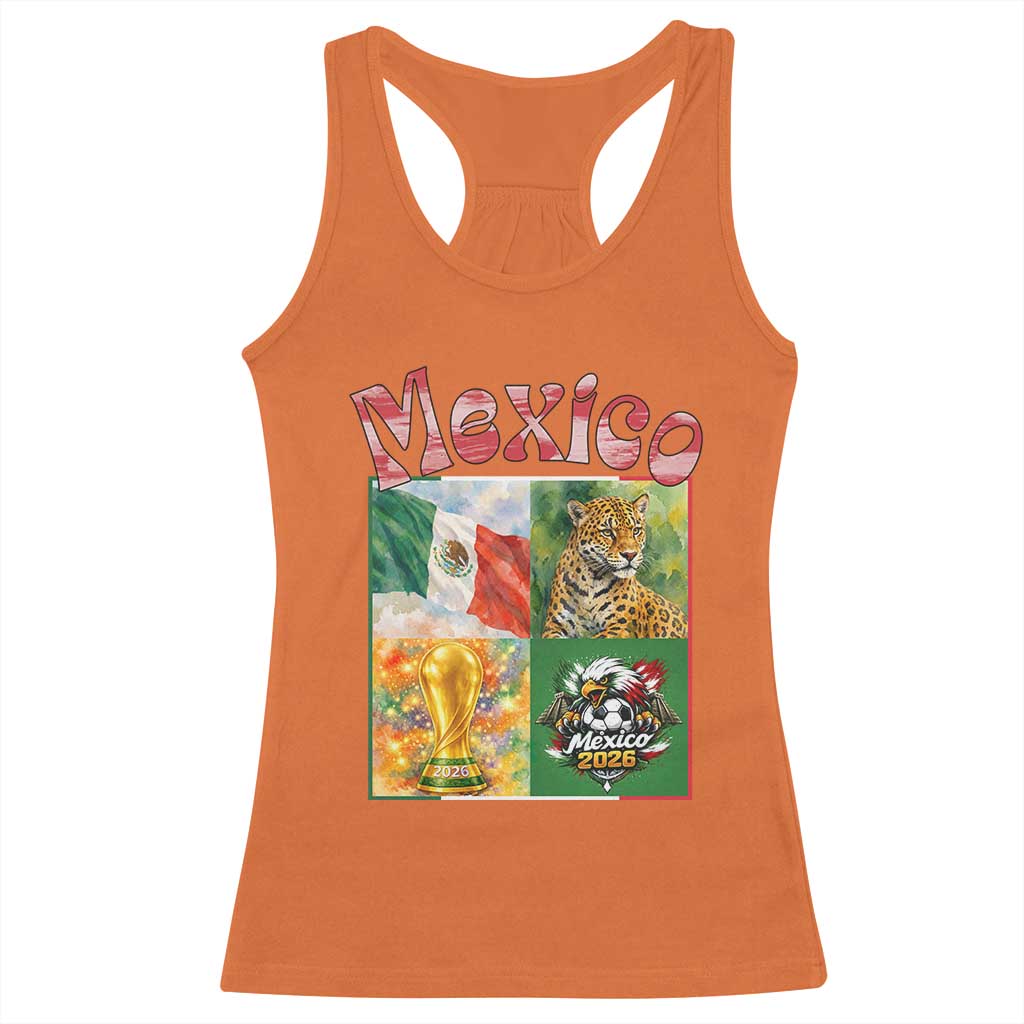 Mexico National Soccer Lover Racerback Tank Top Patriotic Mexican Fan Gift