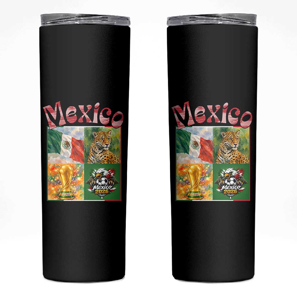 Mexico National Soccer Lover Skinny Tumbler Patriotic Mexican Fan Gift