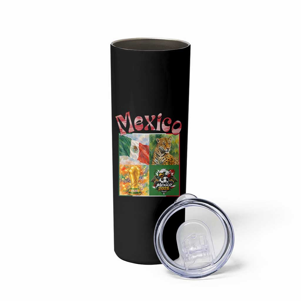 Mexico National Soccer Lover Skinny Tumbler Patriotic Mexican Fan Gift
