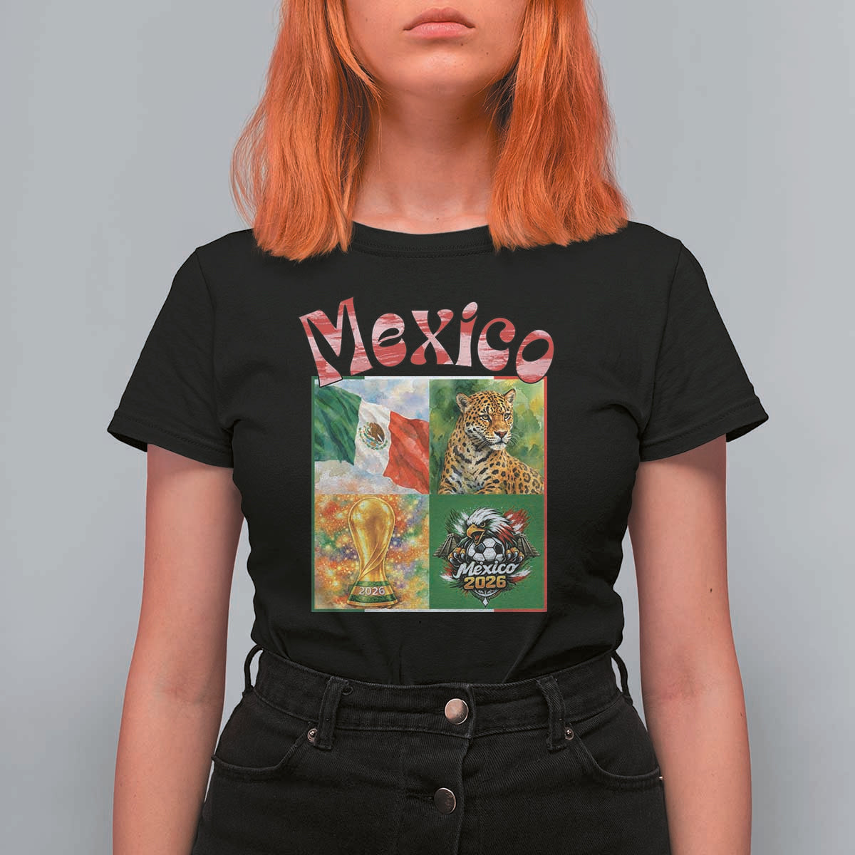 Mexico National Soccer Lover T Shirt For Women Patriotic Mexican Fan Gift