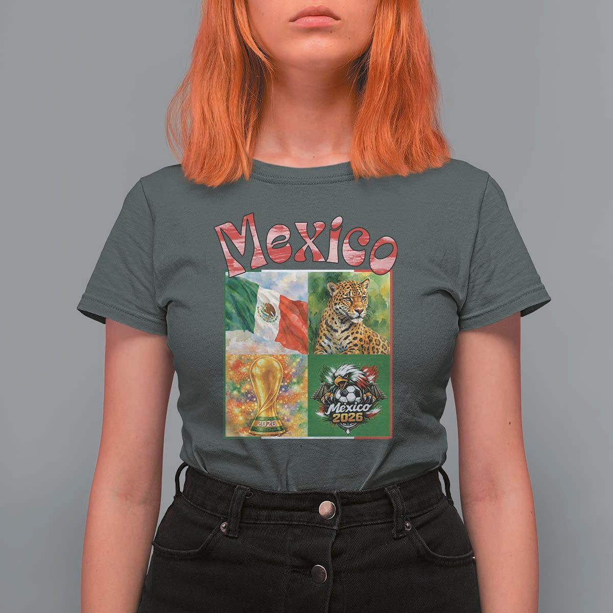 Mexico National Soccer Lover T Shirt For Women Patriotic Mexican Fan Gift