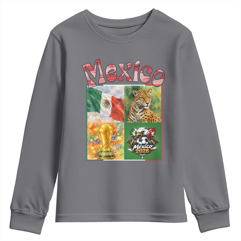 Mexico National Soccer Lover Youth Sweatshirt Patriotic Mexican Fan Gift