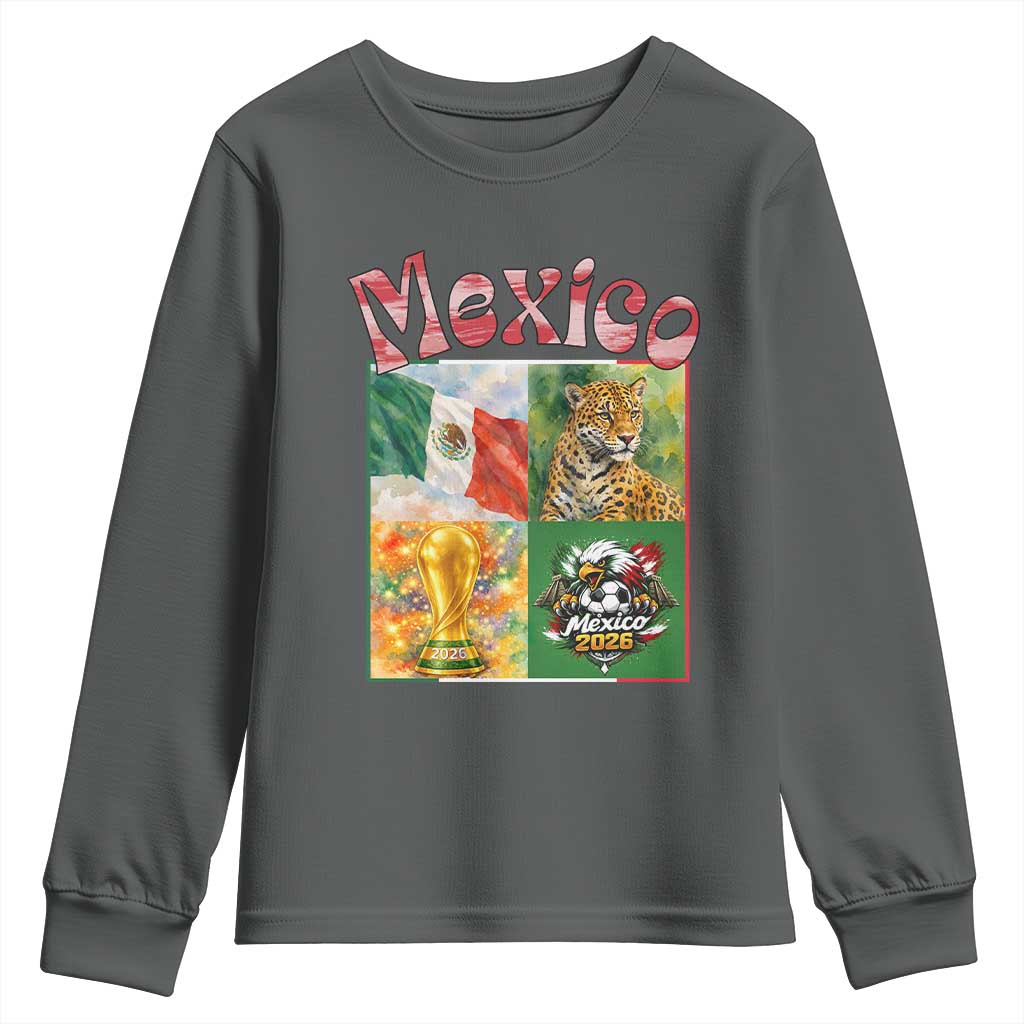 Mexico National Soccer Lover Youth Sweatshirt Patriotic Mexican Fan Gift
