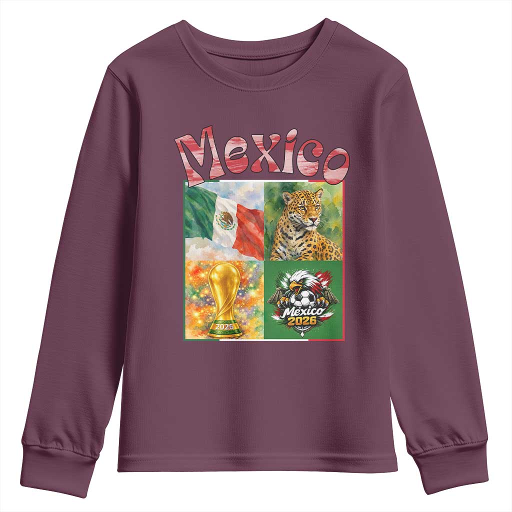 Mexico National Soccer Lover Youth Sweatshirt Patriotic Mexican Fan Gift