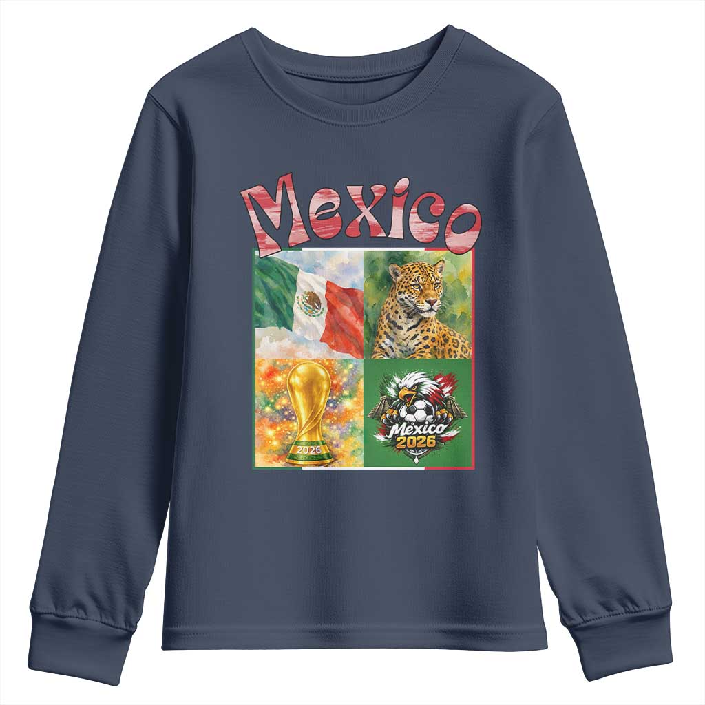 Mexico National Soccer Lover Youth Sweatshirt Patriotic Mexican Fan Gift