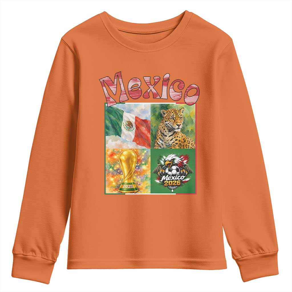 Mexico National Soccer Lover Youth Sweatshirt Patriotic Mexican Fan Gift