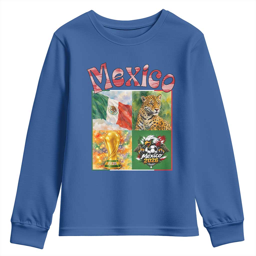 Mexico National Soccer Lover Youth Sweatshirt Patriotic Mexican Fan Gift