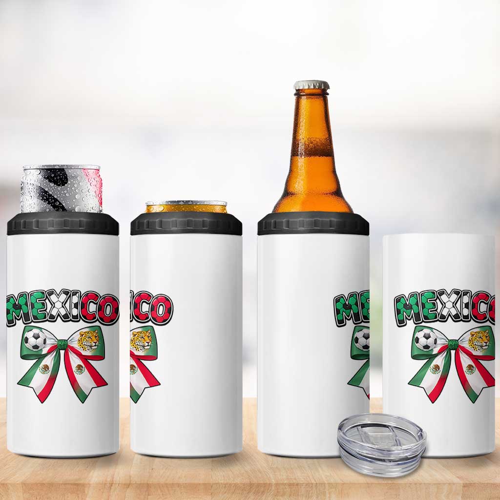 Mexico National Soccer Lover 4 in 1 Can Cooler Tumbler Soccer Pride Fan Gift
