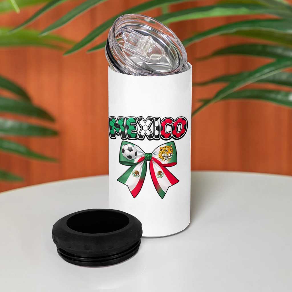 Mexico National Soccer Lover 4 in 1 Can Cooler Tumbler Soccer Pride Fan Gift