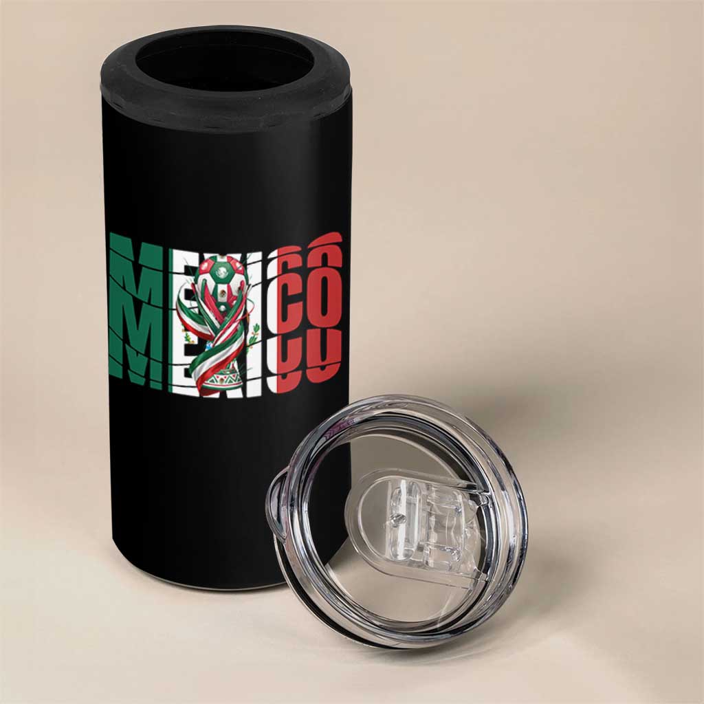 Mexico National Soccer Lover World 4 in 1 Can Cooler Tumbler Football Fan Gift