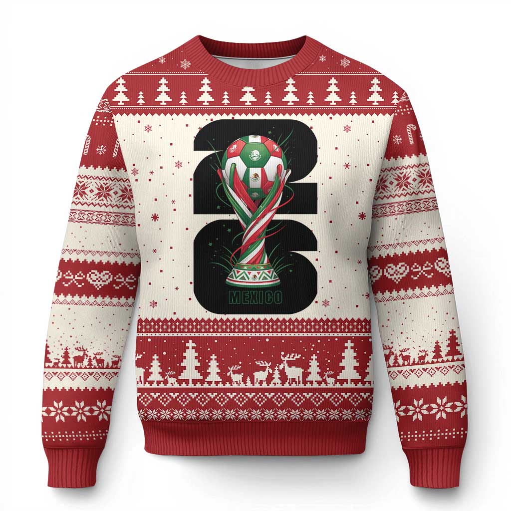 Proud Mexico National Soccer Lover Fan Gift Ugly Christmas Sweater
