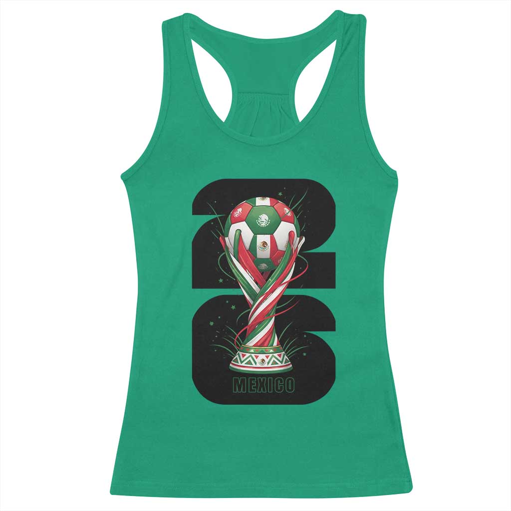 Proud Mexico National Soccer Lover Fan Gift Racerback Tank Top