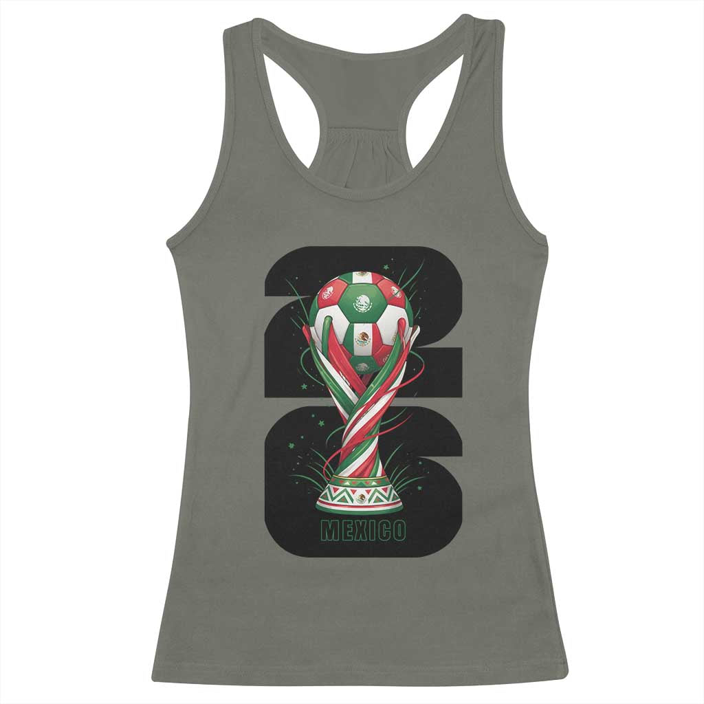 Proud Mexico National Soccer Lover Fan Gift Racerback Tank Top