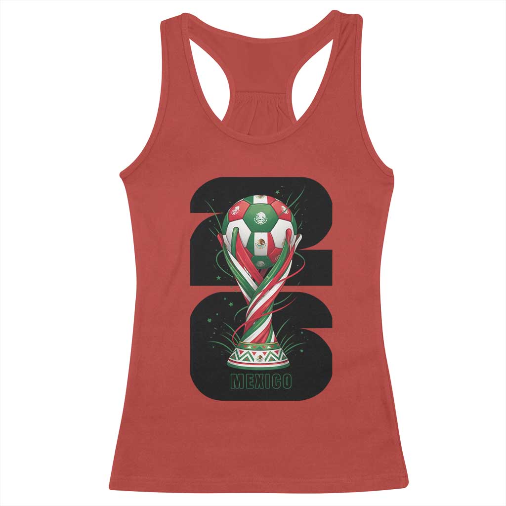 Proud Mexico National Soccer Lover Fan Gift Racerback Tank Top