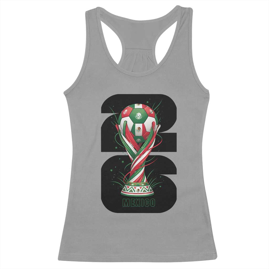 Proud Mexico National Soccer Lover Fan Gift Racerback Tank Top