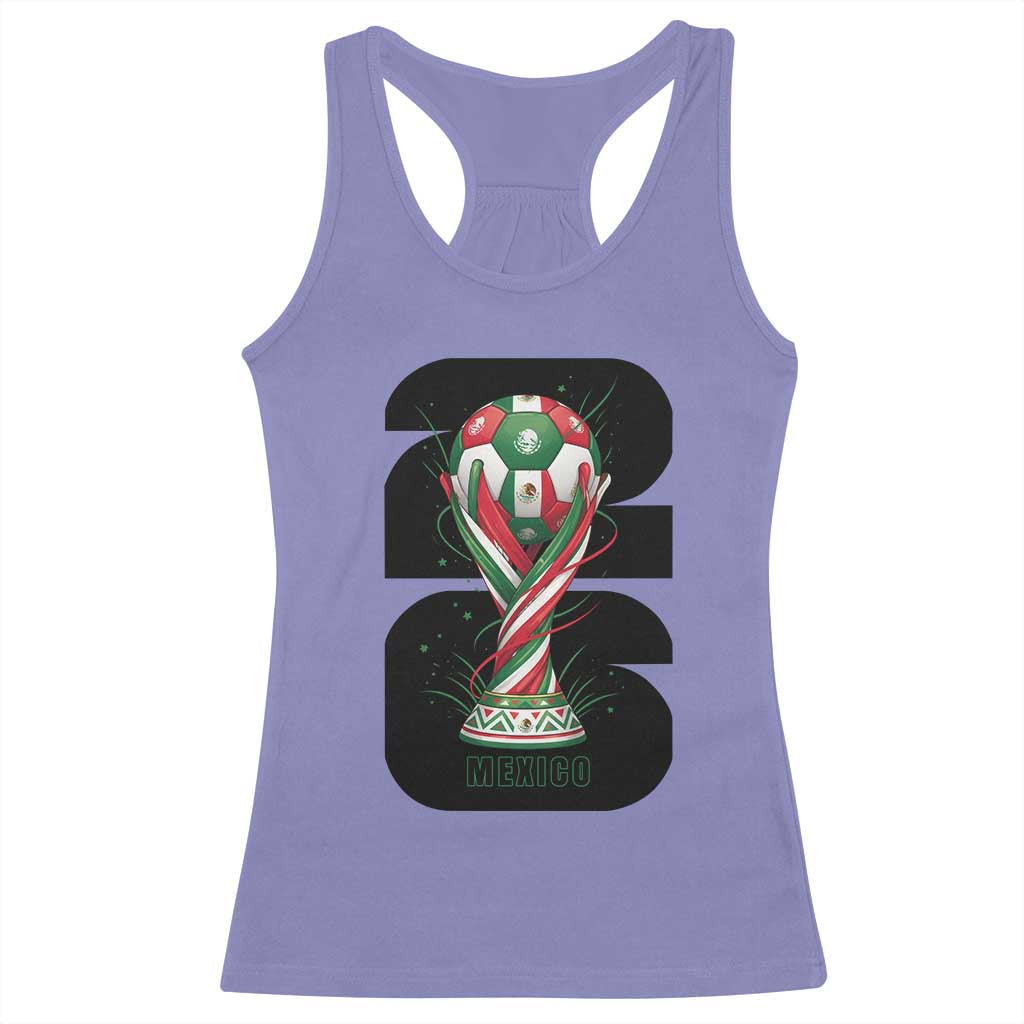Proud Mexico National Soccer Lover Fan Gift Racerback Tank Top