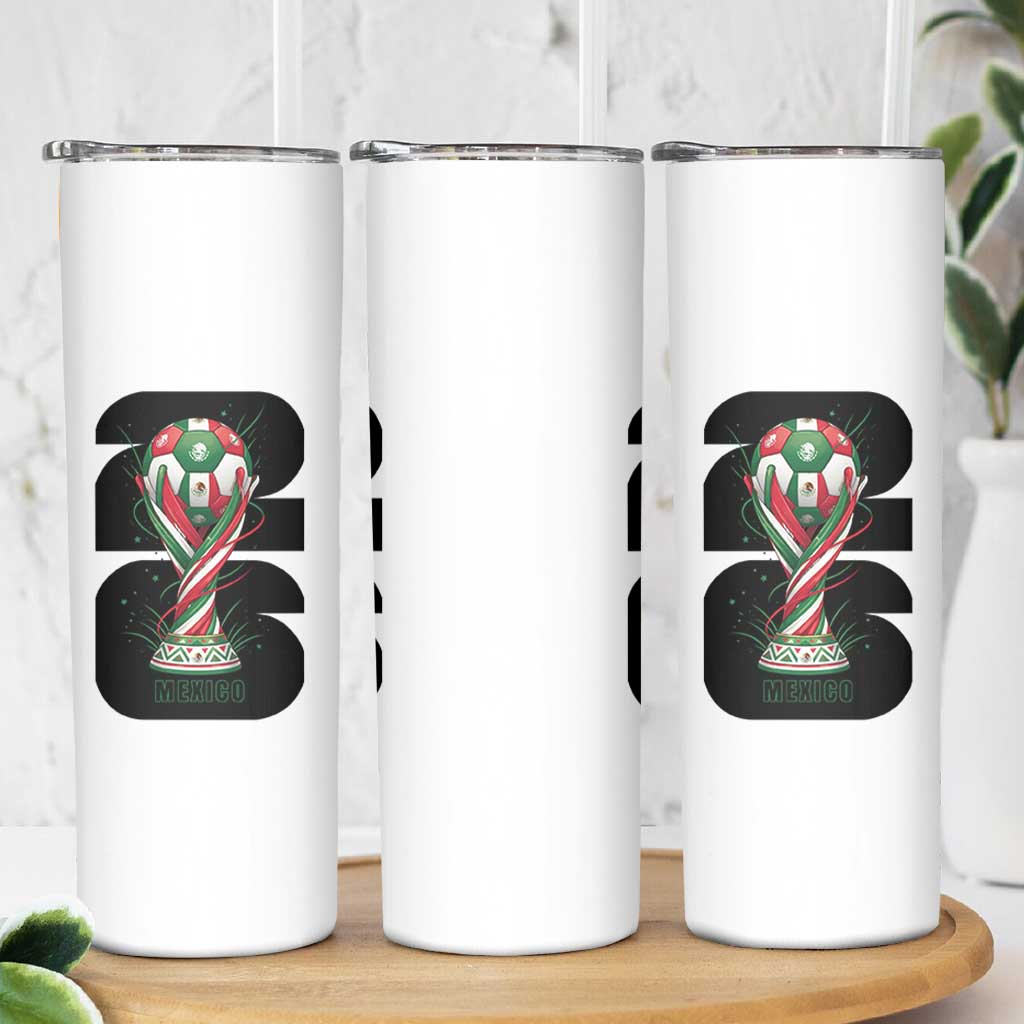 Proud Mexico National Soccer Lover Fan Gift Skinny Tumbler