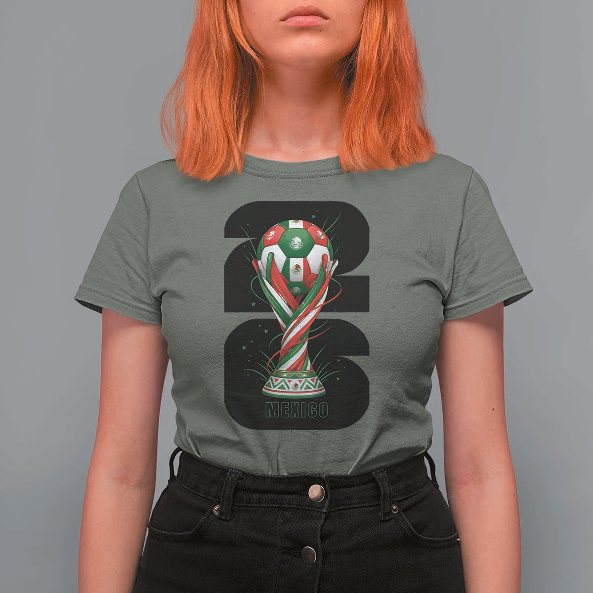 Proud Mexico National Soccer Lover Fan Gift T Shirt For Women
