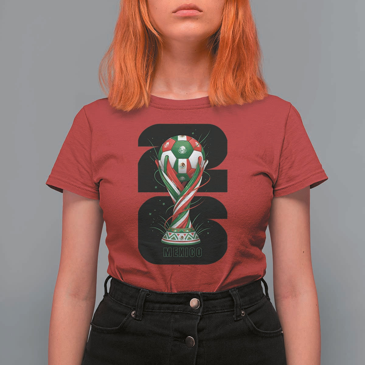 Proud Mexico National Soccer Lover Fan Gift T Shirt For Women