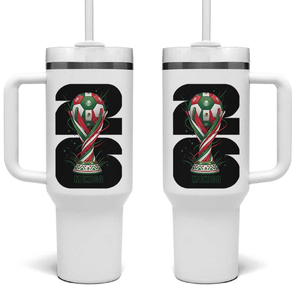 Proud Mexico National Soccer Lover Fan Gift Tumbler With Handle