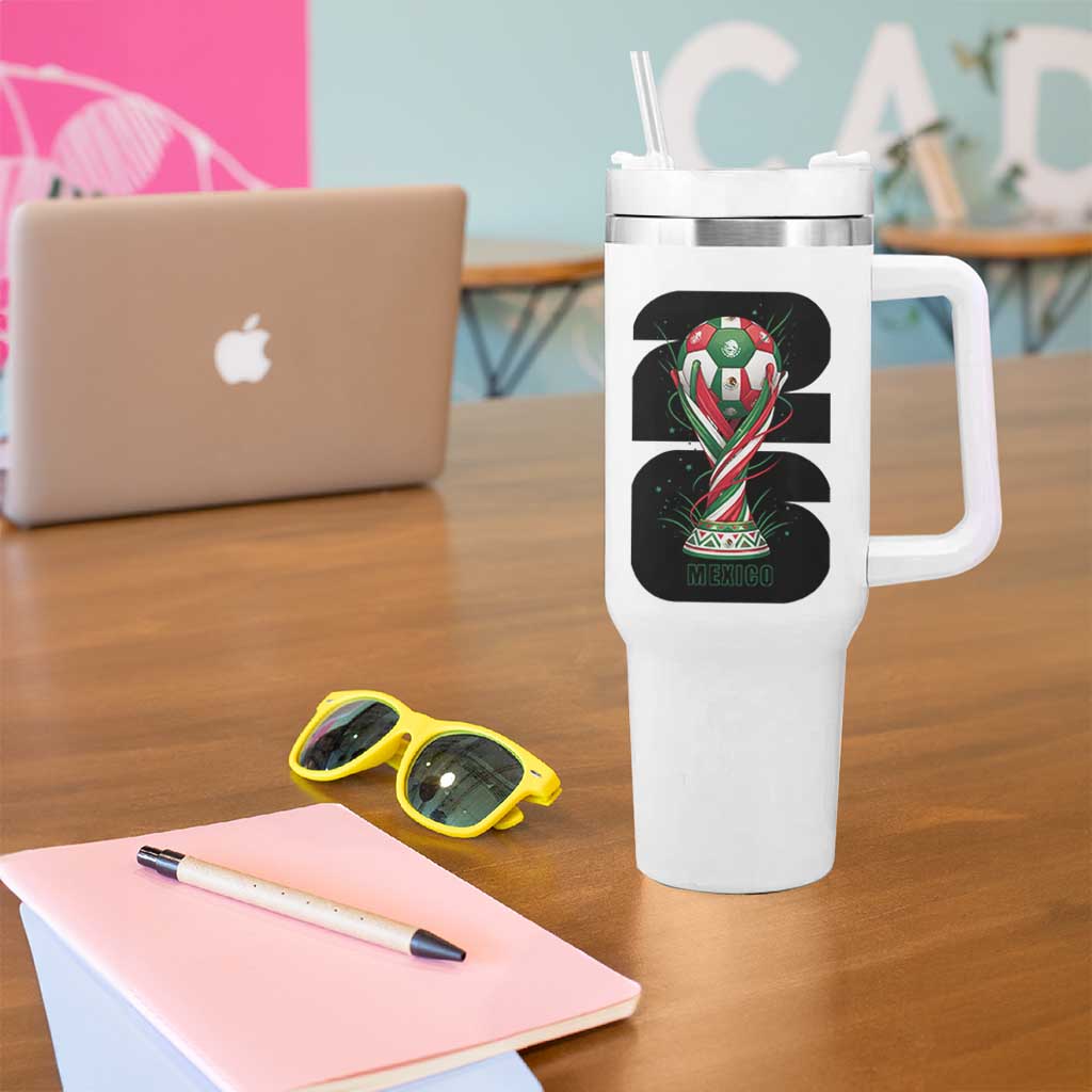 Proud Mexico National Soccer Lover Fan Gift Tumbler With Handle