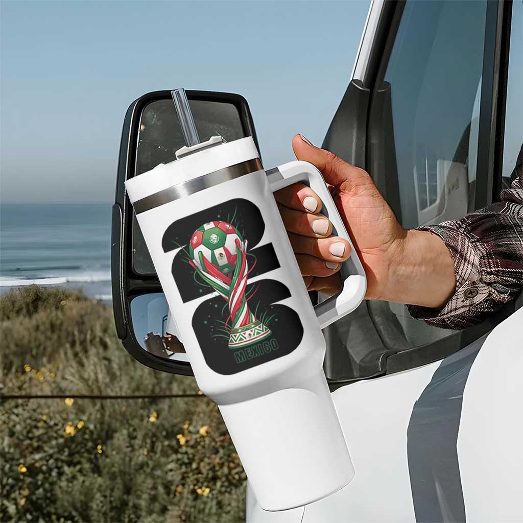 Proud Mexico National Soccer Lover Fan Gift Tumbler With Handle