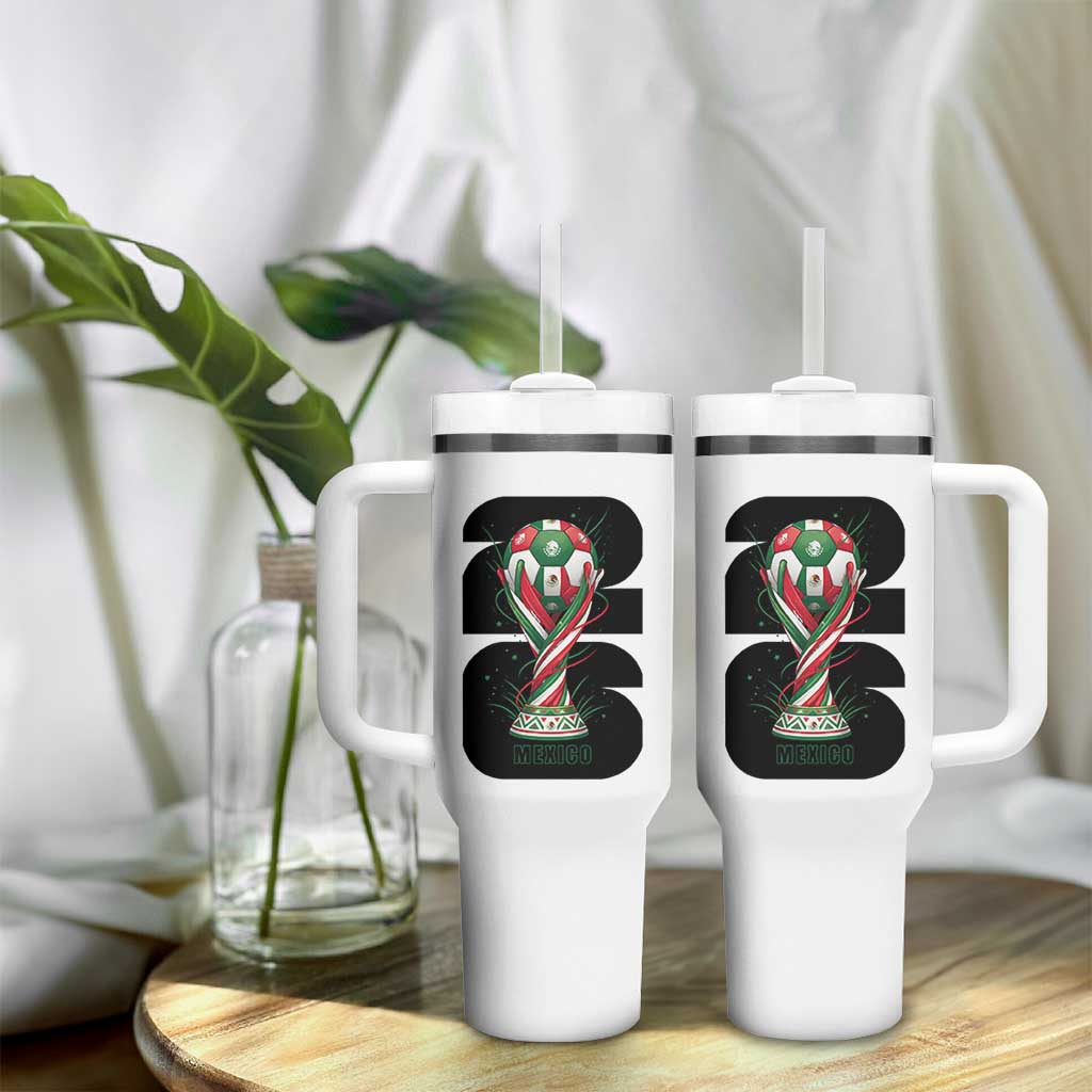 Proud Mexico National Soccer Lover Fan Gift Tumbler With Handle