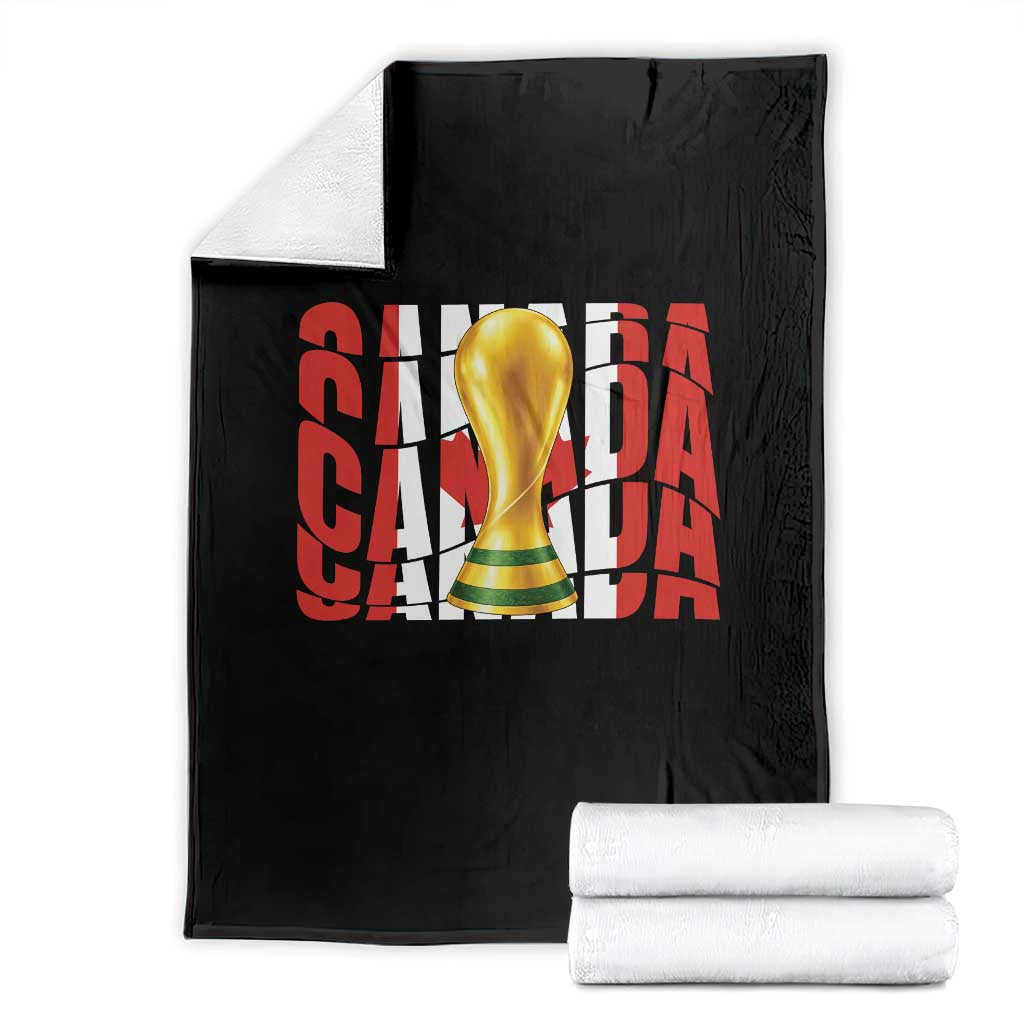 Proud Canada National Soccer Lover Fan Gift Throw Blanket